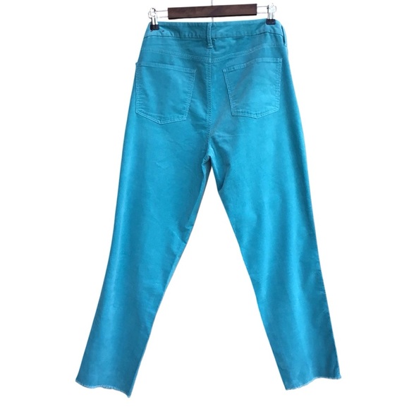 Talbots Flawless Five Pocket Seaglass Blue Slim Ankle Frayed Hem Size 12… NEW - Picture 4 of 6